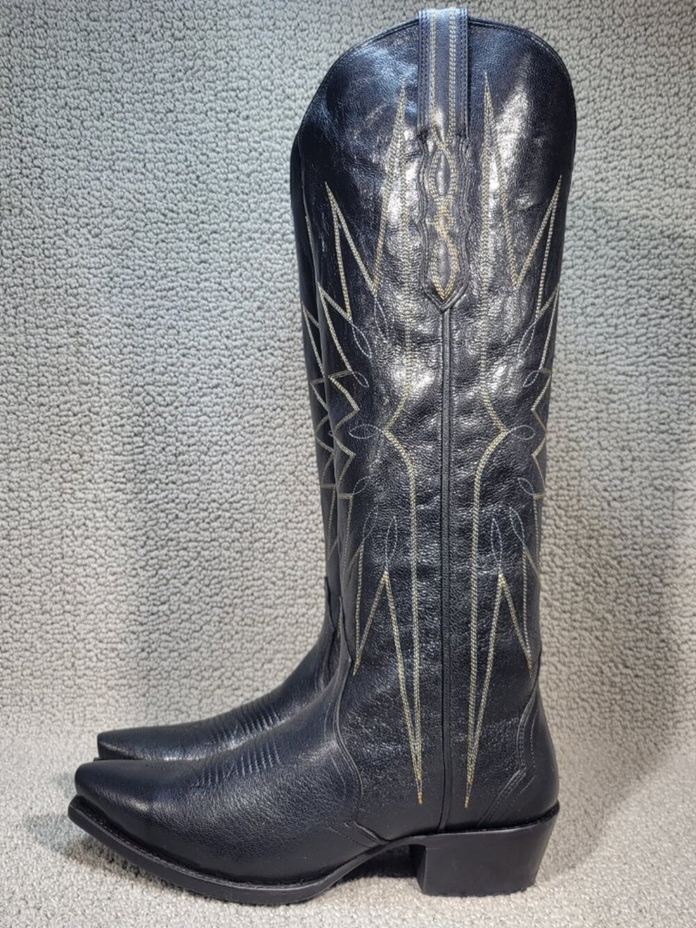 Tecovas The Loretta Women's US Size 9.5B Midnight Goat Leather Cowgirl Boots